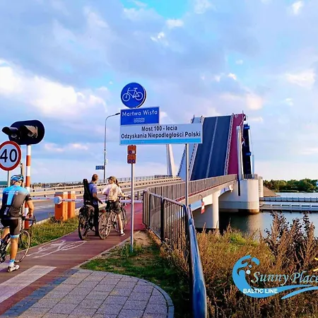 Lägenhet Batic Line - Sunny Place - Funny Place, Ze Slonecznym Ogrodkiem Na Wyspie Sobieszewskiej *