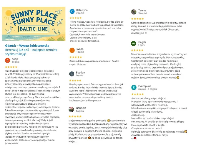 Batic Line - Sunny Place - Funny Place, Ze Slonecznym Ogrodkiem Na Wyspie Sobieszewskiej Apartman